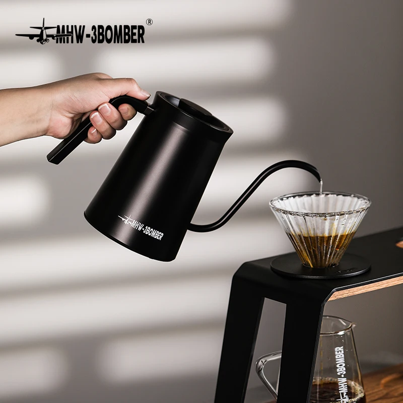 MHW-3BOMBER Smart Electric Coffee Kettle Precise Temperature Control Gooseneck Kettles Pour Over Coffee Home Barista Accessories