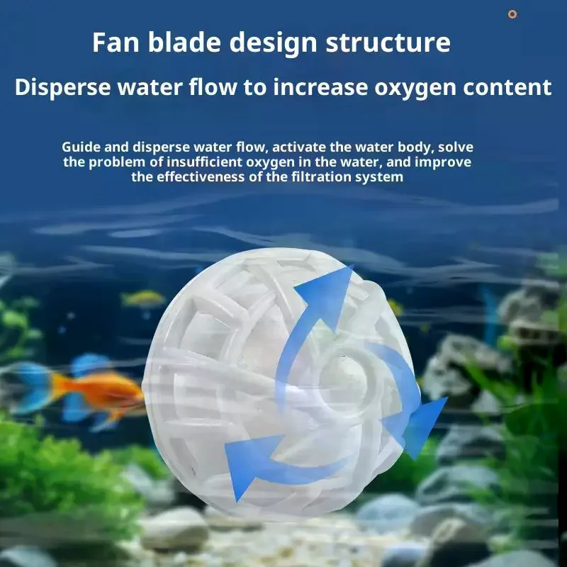 10Pcs Fish Tank Filter Cotton Magic Ball Sponge Nitrification Fish Tank Filtration Bio Ball Outdoor Pond Fish Tank Accessories