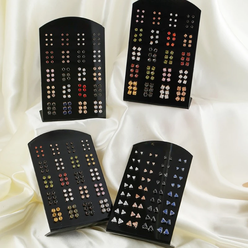 Draagbare 48/72 Gaten Creatieve Sieraden Oorbellen Studs Display Rek Ketting Stand Opberghouder Mode Organizer Opbergdoos