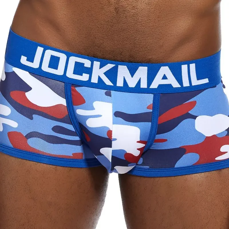 JOCKMAIL underwear men boxer cueca Gay male panties mens sexy shorts Men\'s Camouflage Soft Underpants Shorts men trunks printed