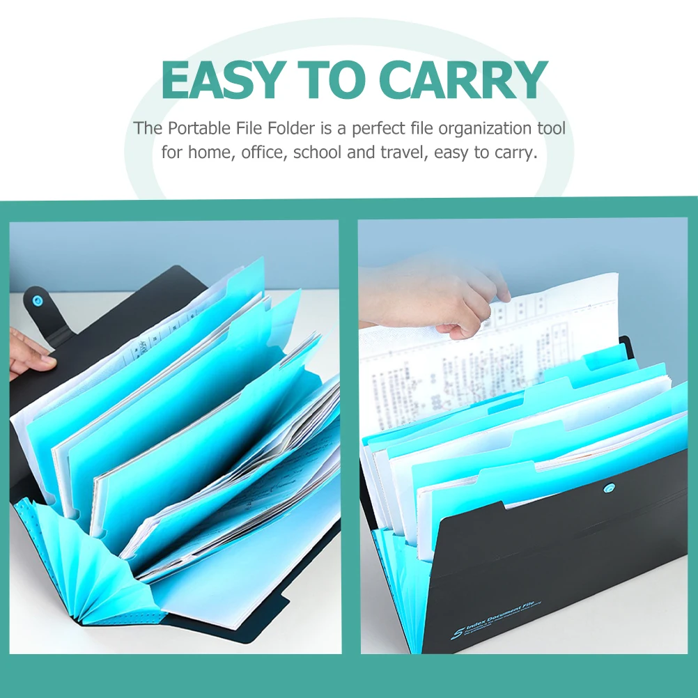 

4 Pcs Bulk Accordion File Package Collapsible Folder Organizer Pp with Multiple Sections