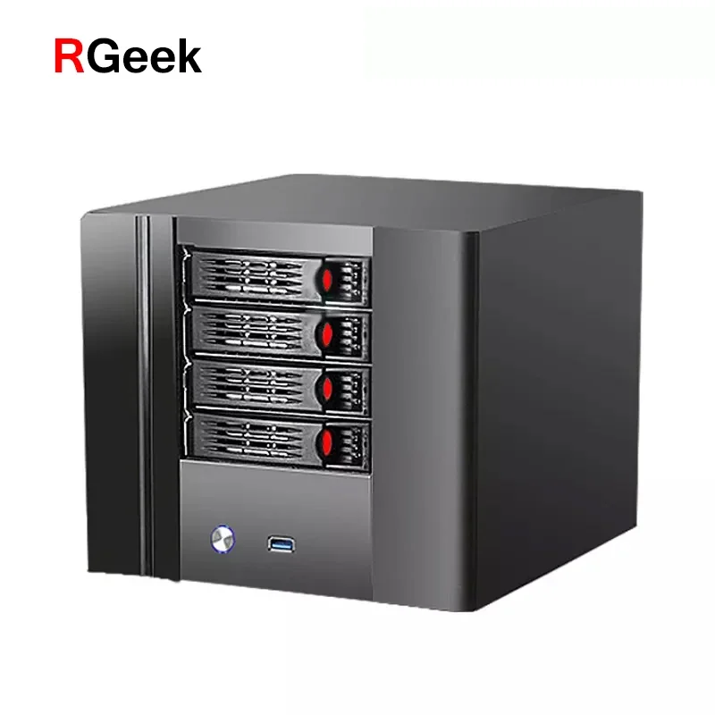 RGEEK NAS case 4 Bays USB3.0/USB2.0 4Bays NAS Storage Server Case with 3.5