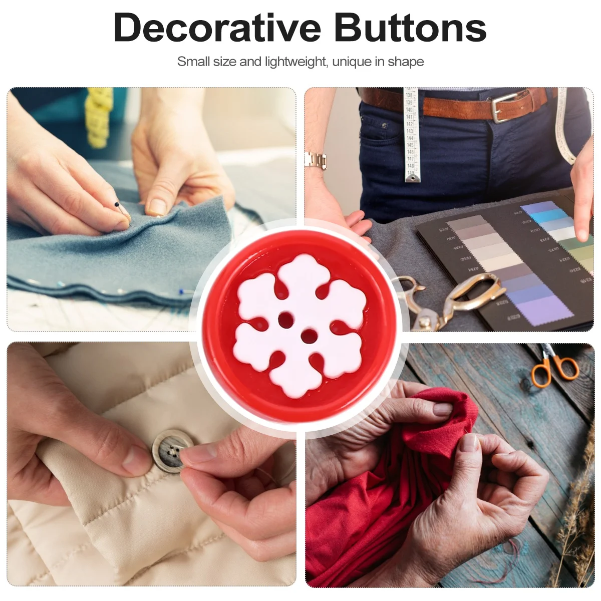 

50Pcs Christmas Sewing Buttons Colorful Resin Decorative Accessories for DIY Crafting Handmade Clothes Sewing Buttons