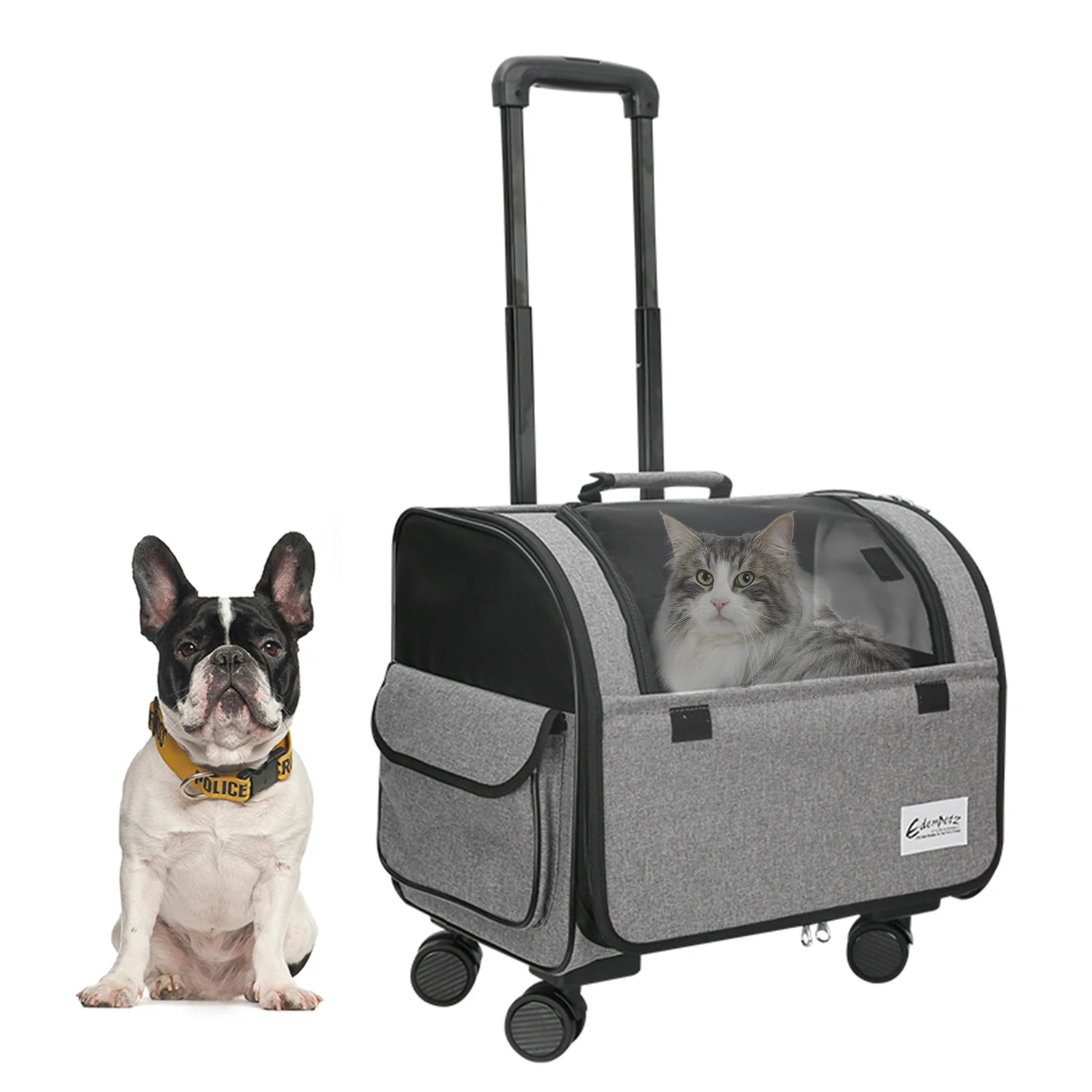 

Pet Dog Cat Trolley 4 Universal Wheels Pet Stroller Animal Travel House Suitcase Pet Wheel Carrier