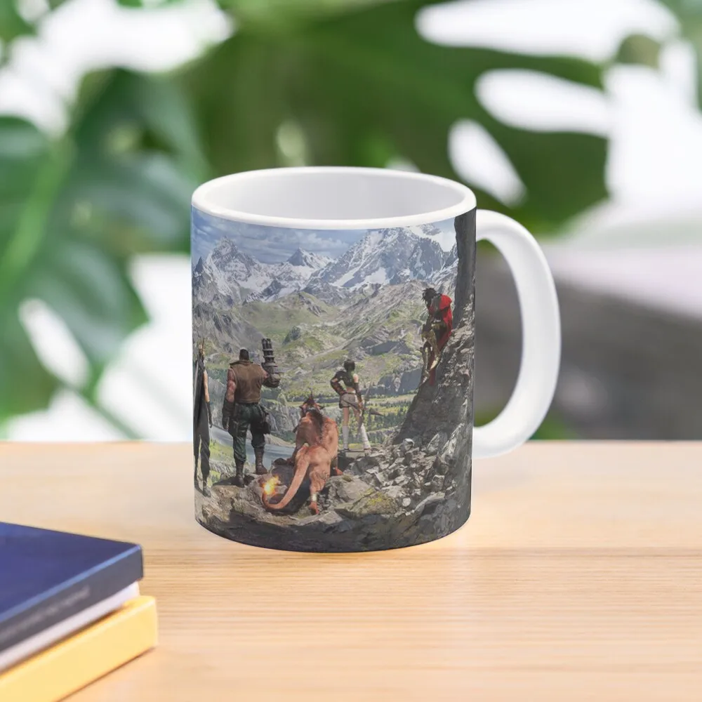 Final Fantasy Vii Rebirth Full Party Key  Mug Gifts Handle Round Tea Photo Coffee Image Cup Printed Design Picture Drinkware