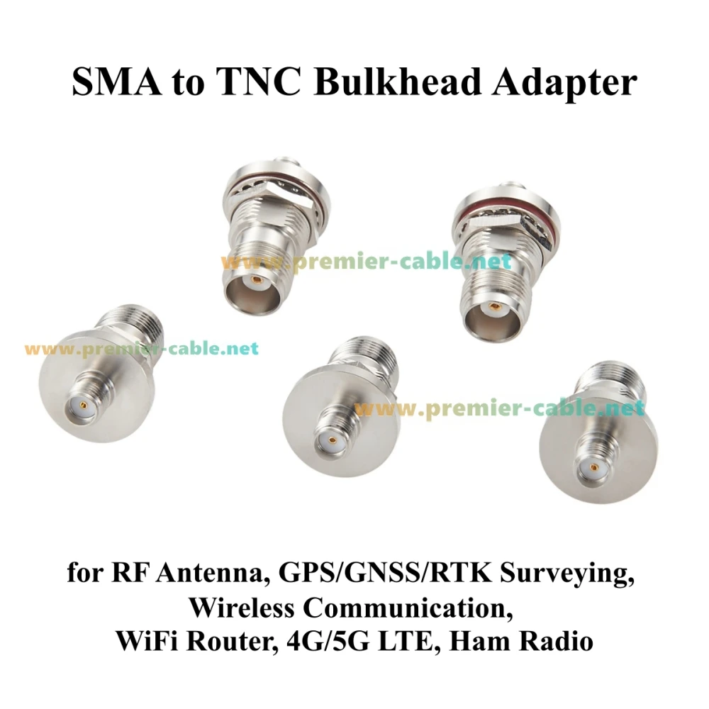 SMA-Buchse auf TNC-Buchse Schottmontage-Adapter 50 Ohm Verlustarmer HF-Koaxialstecker für Antennen, 4G/5G LTE, WiFi, GPS, GN – Detail 6