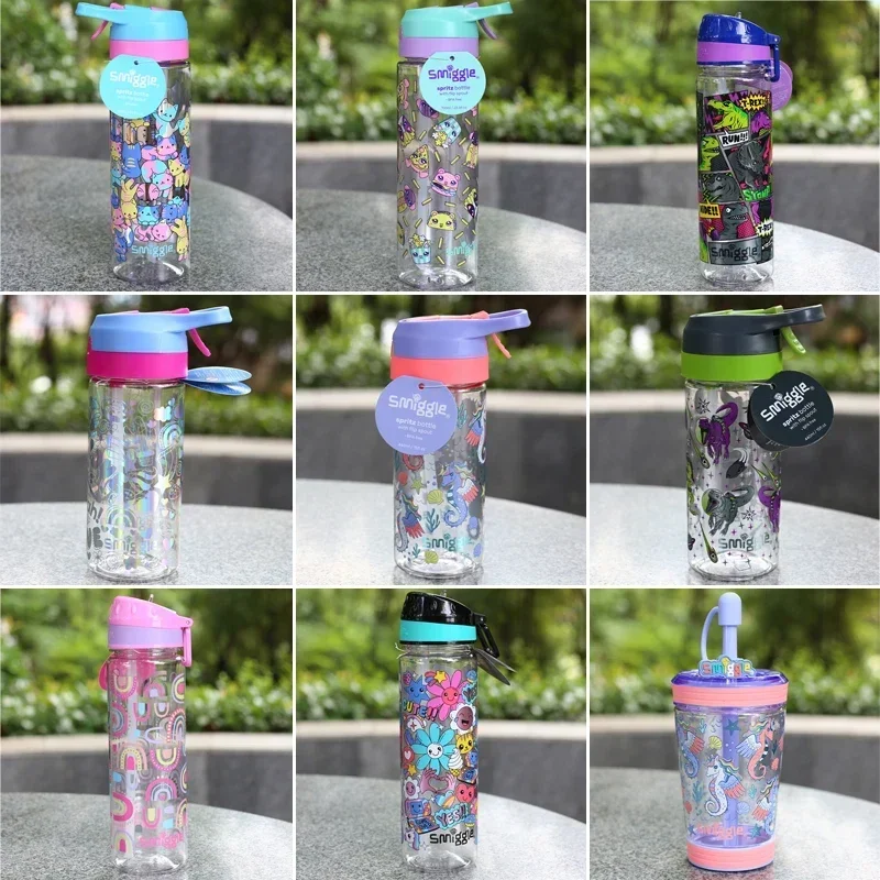 Genuine Australia Smiggle Pupils Spray Sports Large Capacity Water Bottle Straw Cup Outdoor Health Water Cup