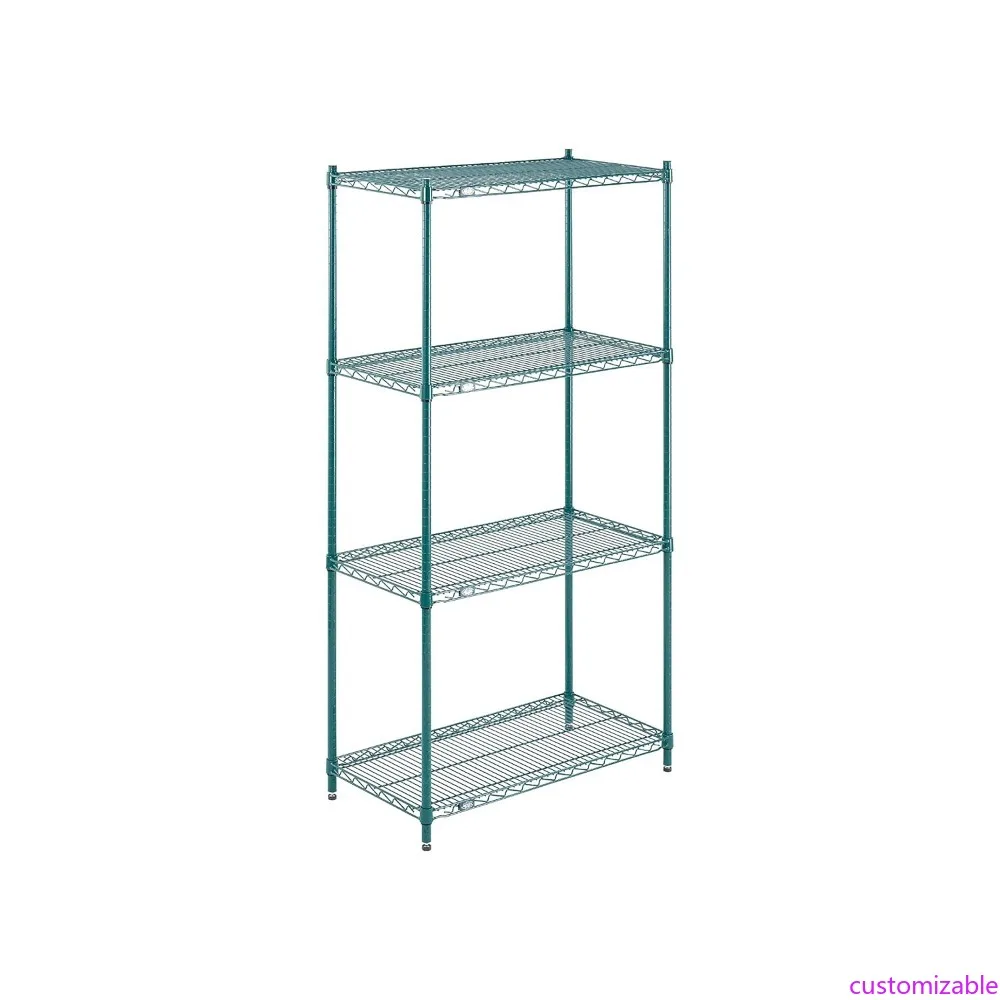 

Adjustable 4-Tier Wire Shelving Unit with Nexel 14x48x74 Dimensions, NEXGuard Anti-Microbial Protection, NSF-Listed for Commerci
