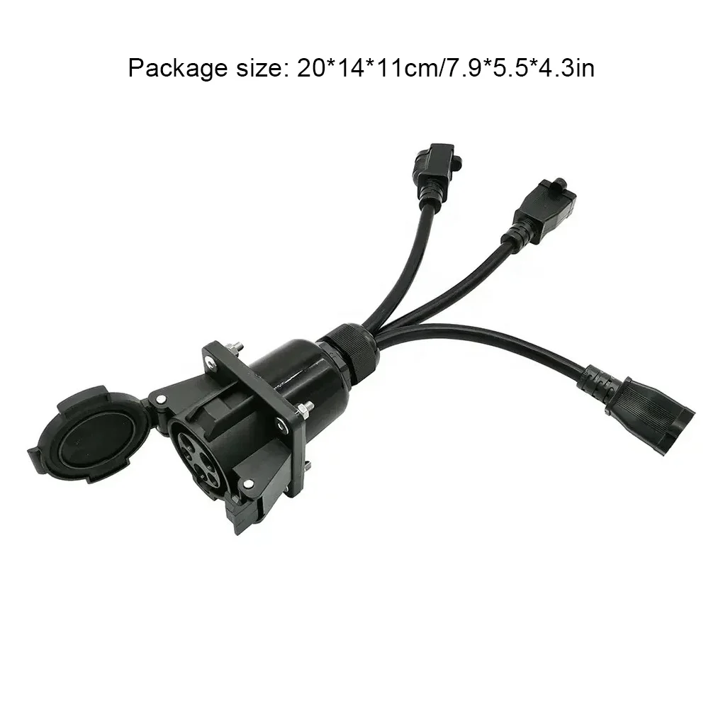 Type 1 J1772 to Socket NEMA 5-15 AC 220V Charger Station Discharger Connector Adapter EVSE Plug for RV Camper Electric Scooters
