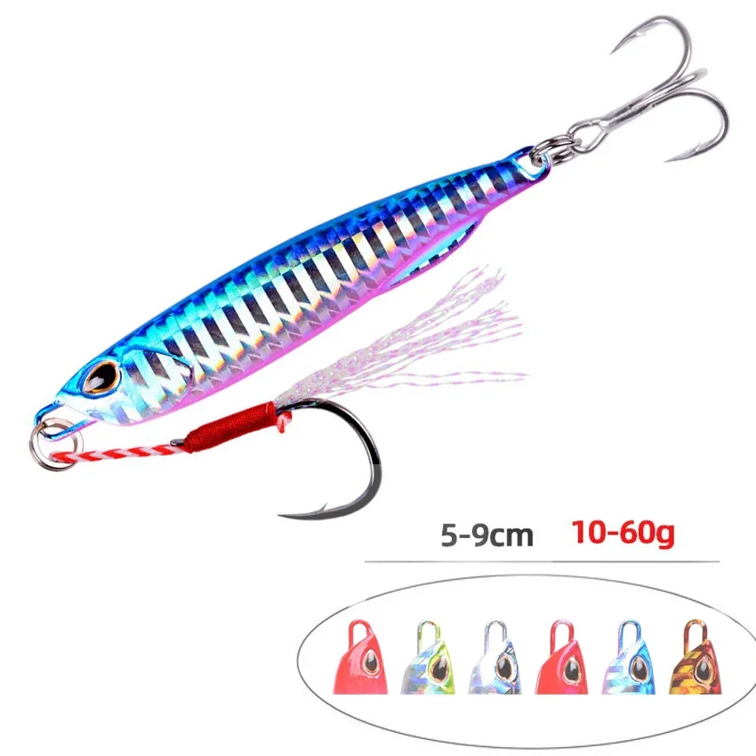 Hot Metal Jig Fishing Lure Weight 60g 40g 30g Trolling Hard Bait Bass Fishing Bait Tackle Trout Jigging Lure Jigs Saltwater Lure