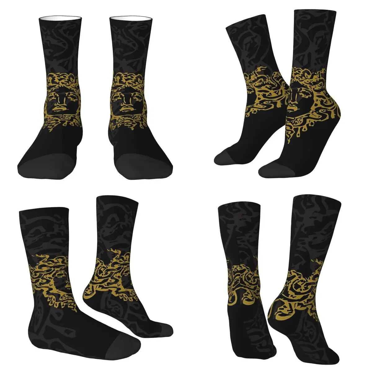 

Винтажные носки с изображением статуи Медузы, высококачественные носки в стиле Харадзюку, всесезонные длинные носки для мужчин и женщин, подарки на день Святого Валентина