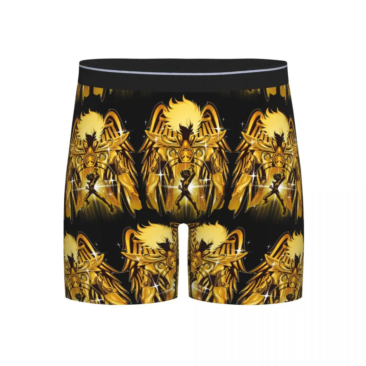

Long Boxer Underpants Shorts Knights Of The Zodiac Pegasus Gold Panties Male Ventilate Underwear for Homme Man Boyfriend Gift