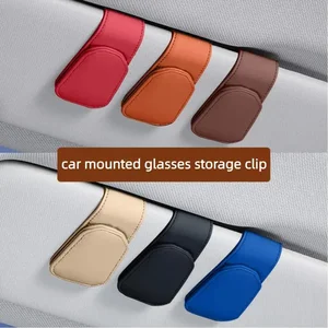 نظارات جلدية مغناطيسية عالمية شماعات كليب نظارات شمسية للسيارة حامل نظارات مغناطيسية شماعات كليب للسيارات بطاقة تذكرة كليب أفضل 6 حامل نظارات Amarok مبيعا - No3