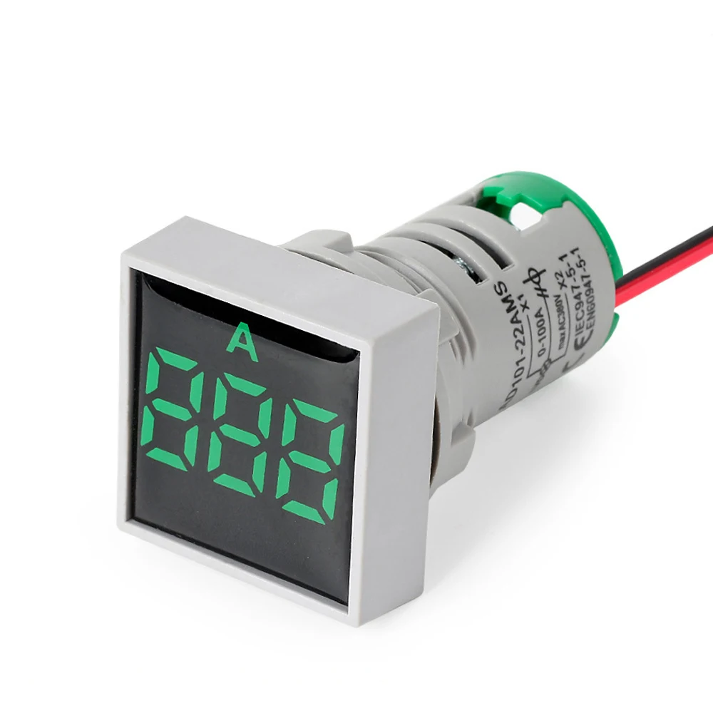 ABILKEEN Top Quality 28.9*28.9MM Mini Type Industrial Ammeter 0-100A Measuring Current Digital Display LED Ammeter