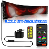 Soft Foldable Remote Control Truck Devil Eye LED Matrix Pixel Panel Lighting Graffiti Scrolling Stickup Text Board Windshield