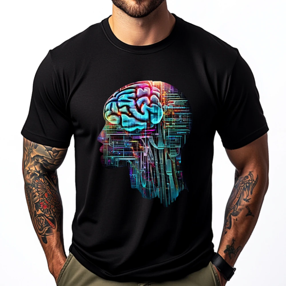 

Science Geeks Artificial Intelligence Computer Brian Red And Black Graphic T Shirt Graphic T Shirts Birthday