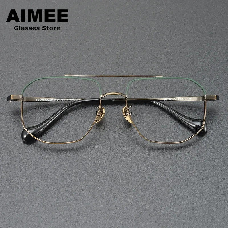 

Japanese Design Pilot Titanium Suqare Glasses Frame Men Optical Eyeglasses Women Myopia Reading Prescription Eyewear Spectacles