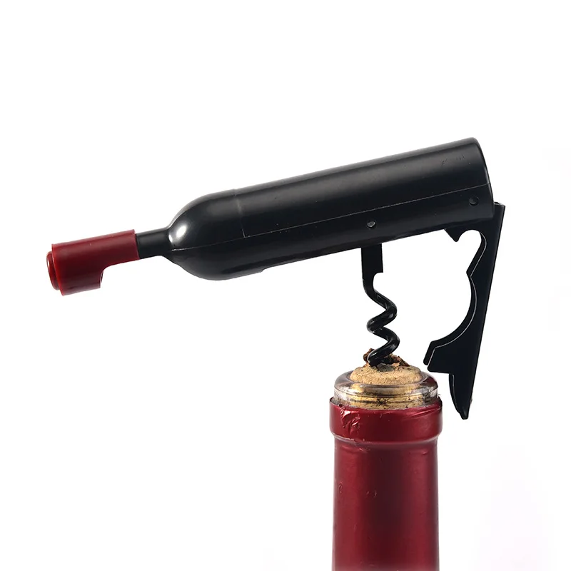 Folding Wine Bottle Opener Creative Shape Labor-saving Corkscrews Red Wine Opener Beer Cap Removing Gadget