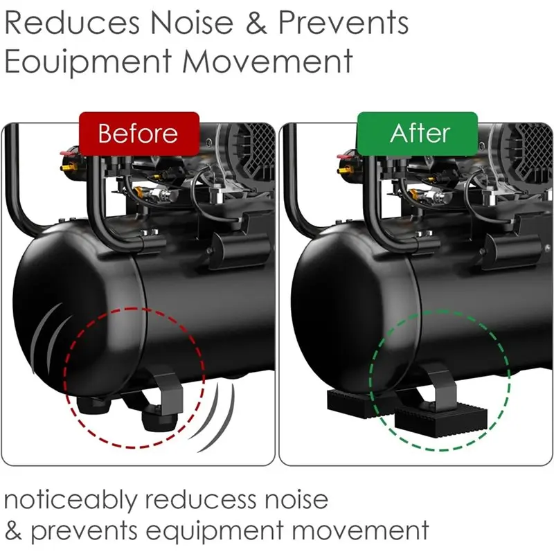 【قيمة المال】وسادات مضادة للاهتزاز لضاغط الهواء أو المعدات - وسادات عزل مطاطية لتخميد الاهتزاز الميكانيكي عالي التحمل