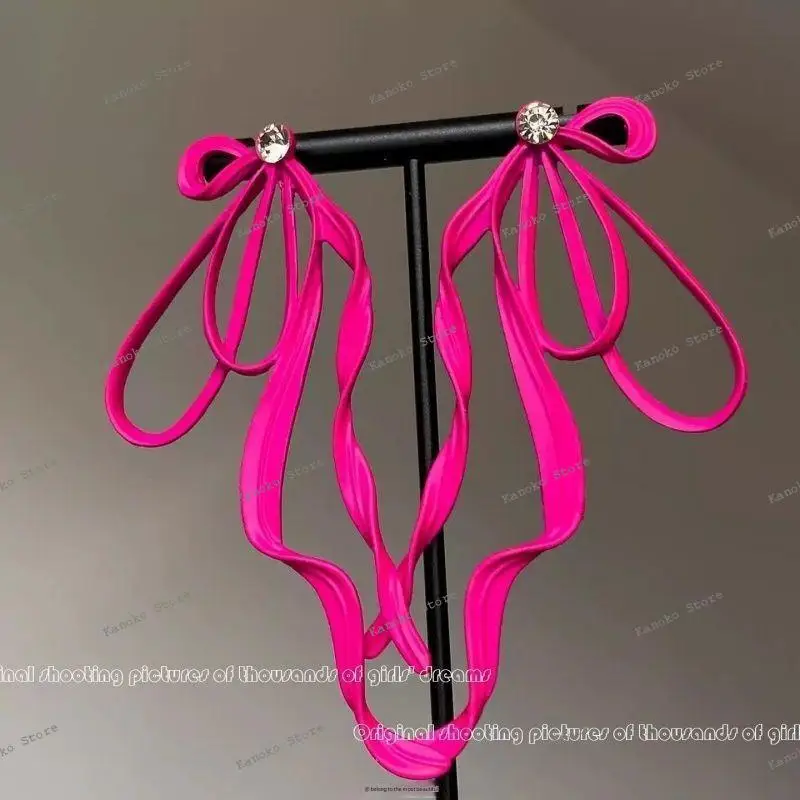 

Принцесса на бегу ~ корейские супер белые серьги-гвоздики с большим бантом, уникальная преувеличенная летняя юбка для женщин