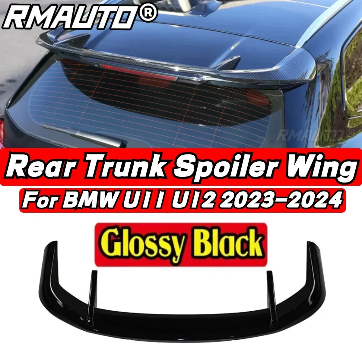 BMW U11 Car Rear Roof Spoiler Exterior Part Gloss Black Car Rear Spoiler Wing For BMW X1 U11 M Sport 2023 2024 Car Accessories