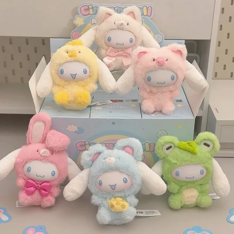 

New Genuine Version Toptoy Cinnamoroll Animal Party Vinyl Plush Blind Box Mini Figure Kawaii Collectible Decor Cute Plush Doll