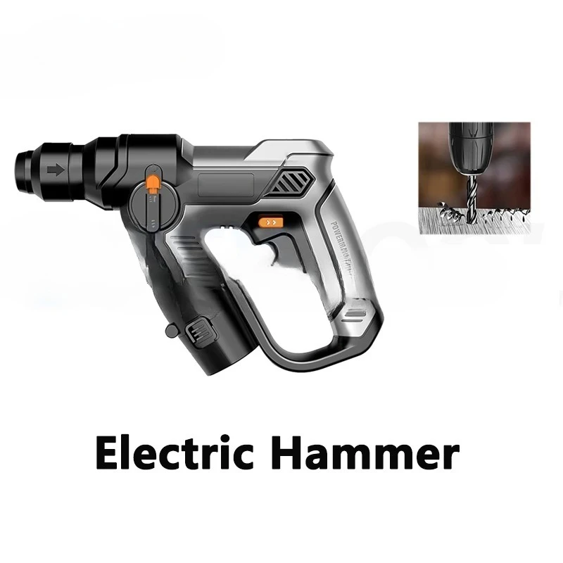 Household Screwdriver Hand Drilling Machine Portable Lithium Electric Drilling Machine 12V Electric Hammer Concrete Impact Drill