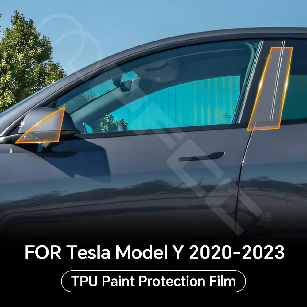 

Headlight Rearview B Pillar Door Handle Anti-Scratch TPU Protection Film For Tesla Model Y 2020-2024 Pre-cut Clear PPF Resistant