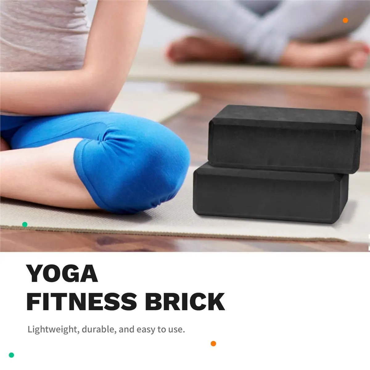new arrival  Yoga Blocks 2 Pack,23X15X7.6cm High Density EVA Foam Yoga Block Exercise Bricks,Eco Friendly & ,Black
