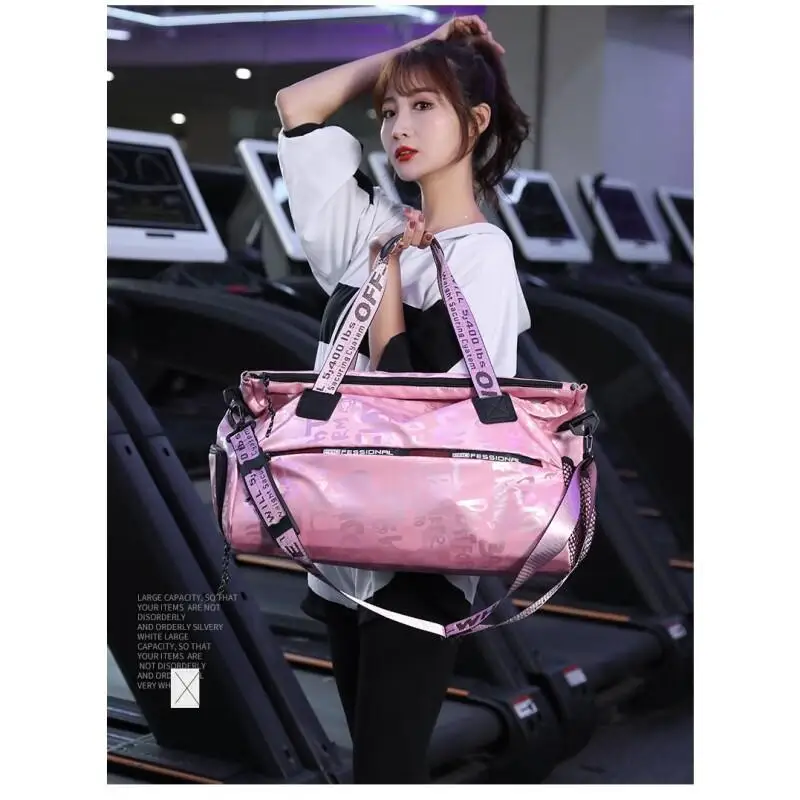 

Women's Backpack Travel Bag Sports Gym Bag Polyester For Women Short Trip Travel New Large Capacity Wet Dry Separation Storage