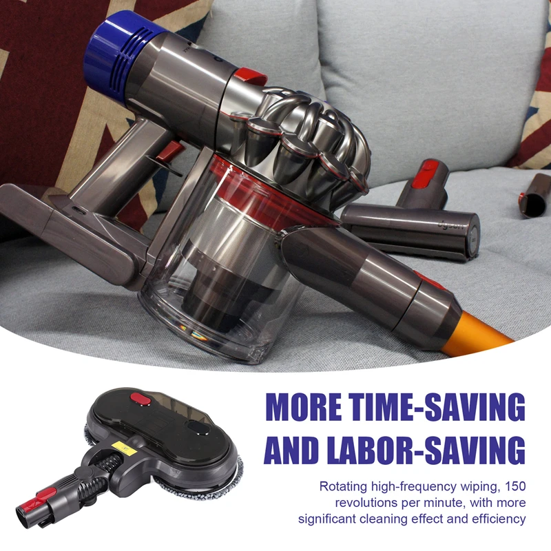 ¡Promoción! Adecuado para Dyson V7/V8/V10/V11 aspiradora cabezal de limpieza de fregona eléctrica con fregona de tanque de agua