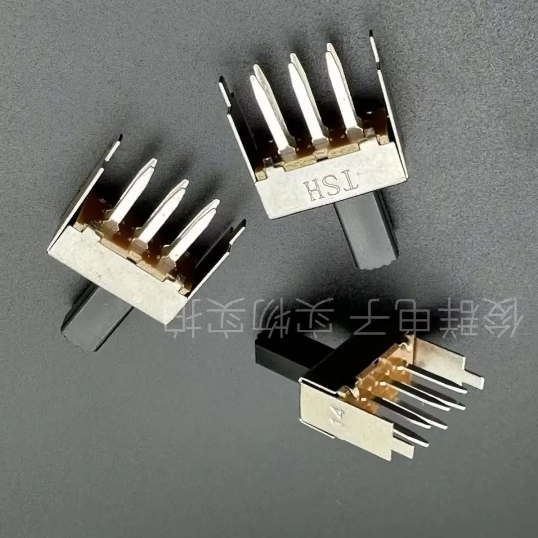 50 peças/interruptor de alternância ss22f17g11 interruptor deslizante fileira dupla 6 pés 2 velocidades para amplificador de potência, áudio, etc.