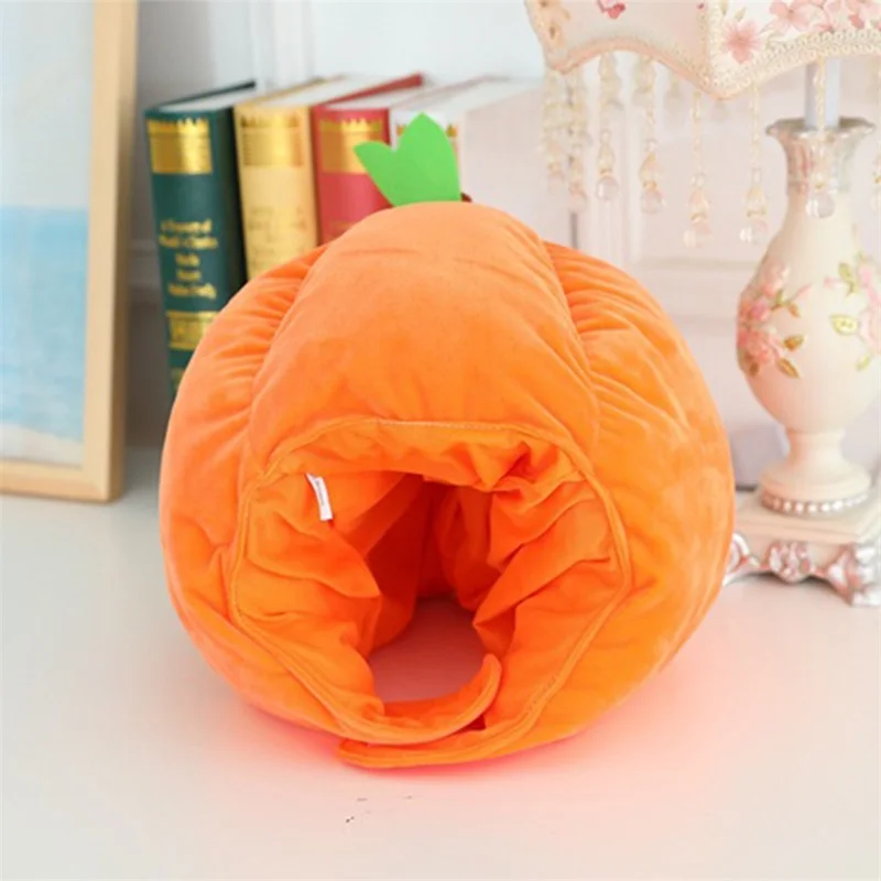 Adorable Plush Pumpkin Beanie Hat and Scarf Set for Adults Fun Halloween Costume Accessories for Men and Women Festive Party