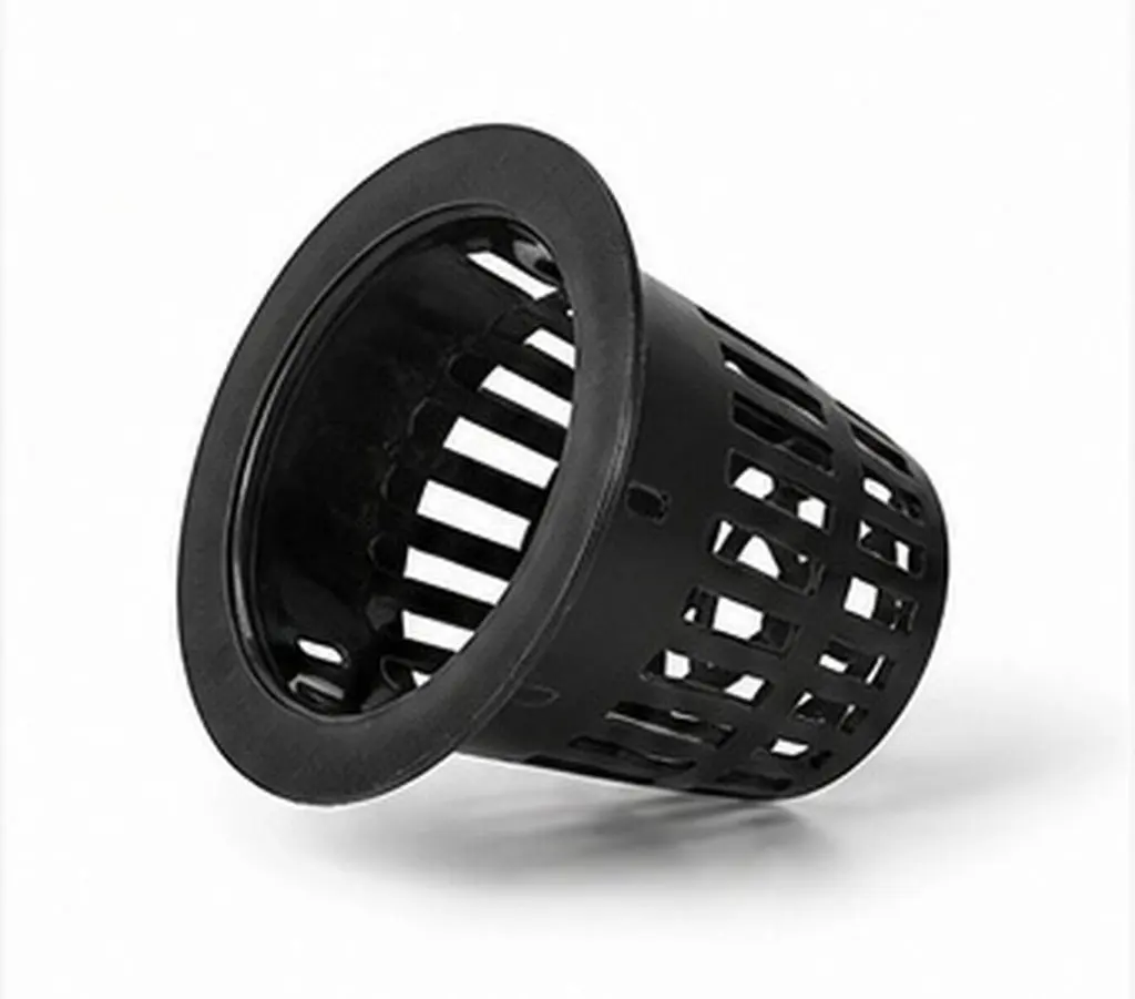 50Pcs Resistant Plant Net Pots Hydroponic Plant Basket For Balcony Garden 42MM Slotted Mesh Design Aeration Drainage