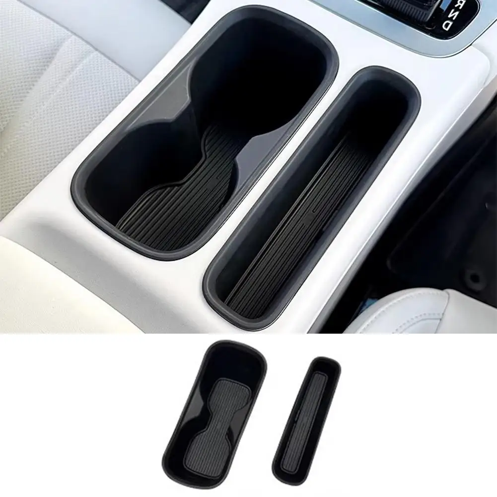 For Geely EX2 2026 Silicone Cup Holder Storage Box Center Console Organizer Insert Tray Anti-Slip Side Storage Tray Cup Holder