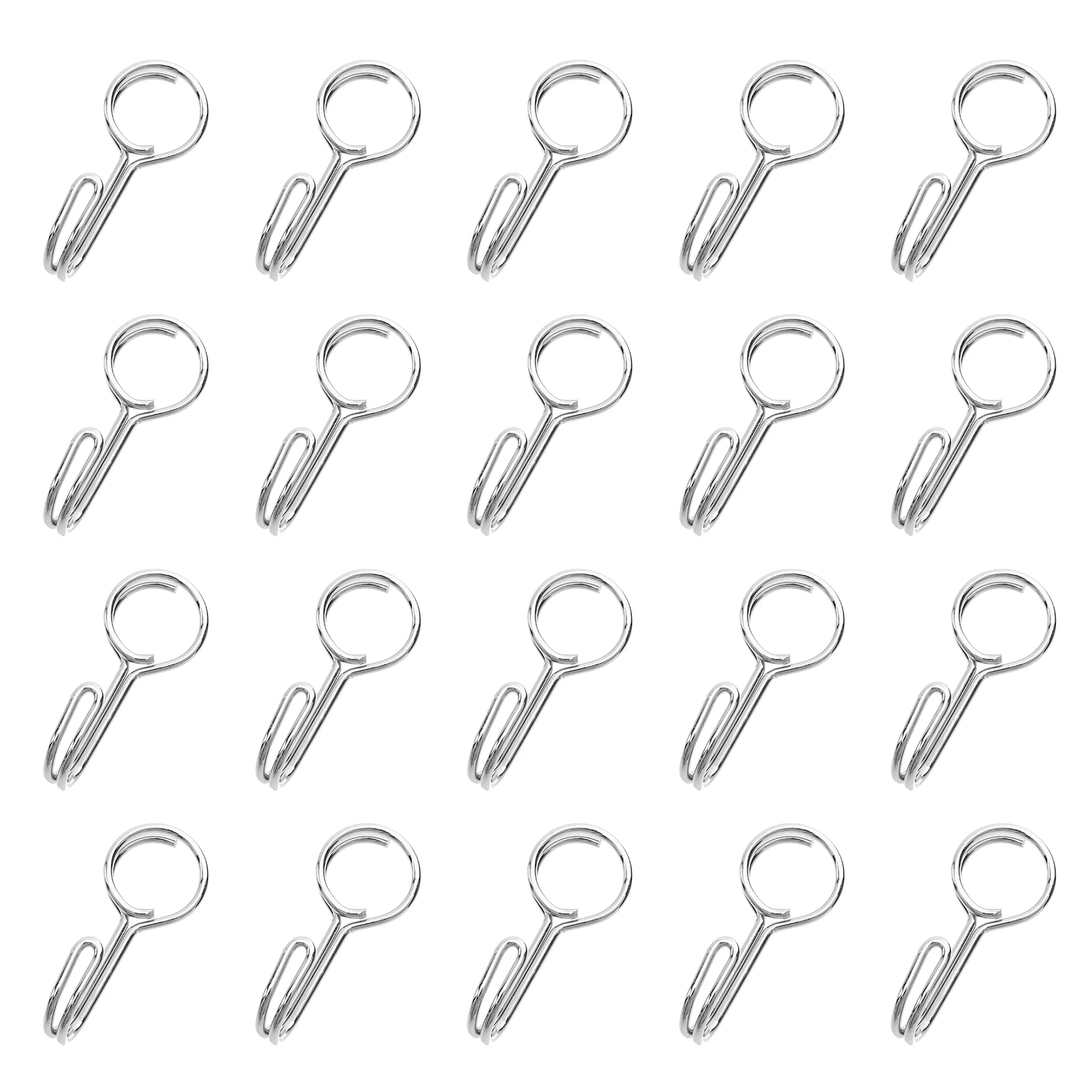 

20pcs Rope Hooks Heavy Duty Stainless Steel Cargo Strap Metal Trailer Bungee Hanging Camping Hiking Accessories