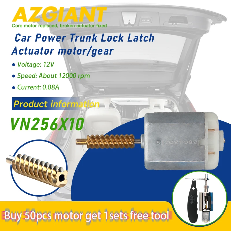 

VN256X10 AZGIANT Car Power Trunk Lock Latch Motor Worm Gear Brand New For Nissan Versa Sedan/Sunny N17/Bluebird Sylphy/Almera