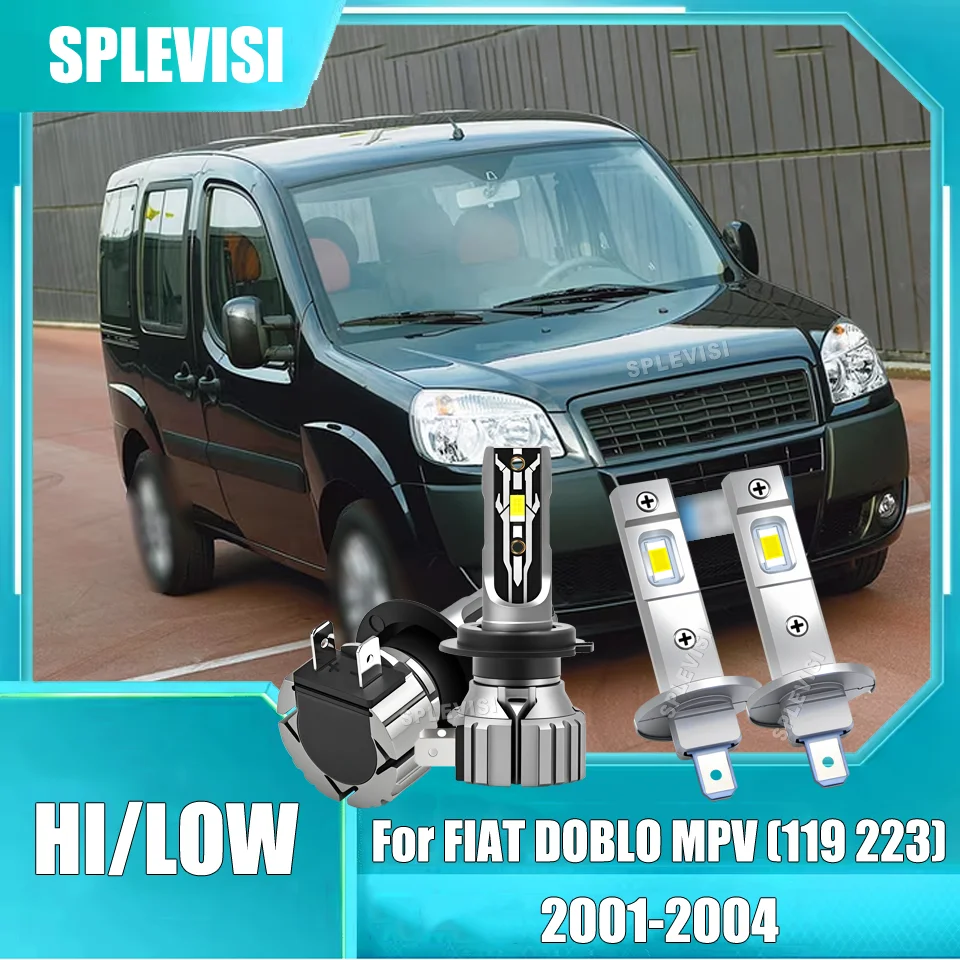 

High Cost-Effective Aluminum LED Headlights High H1 Low H7 Upgrade Bundle For FIAT DOBLO MPV (119 223) 2001 2002 2003 2004