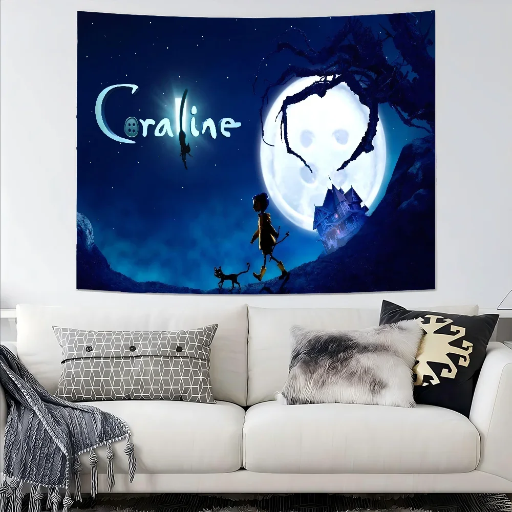 

Anime Movie Coraline Cartoon Tapestry Wall Hanging Decoration Household Home Decor aesthetic room decor 180X320CM