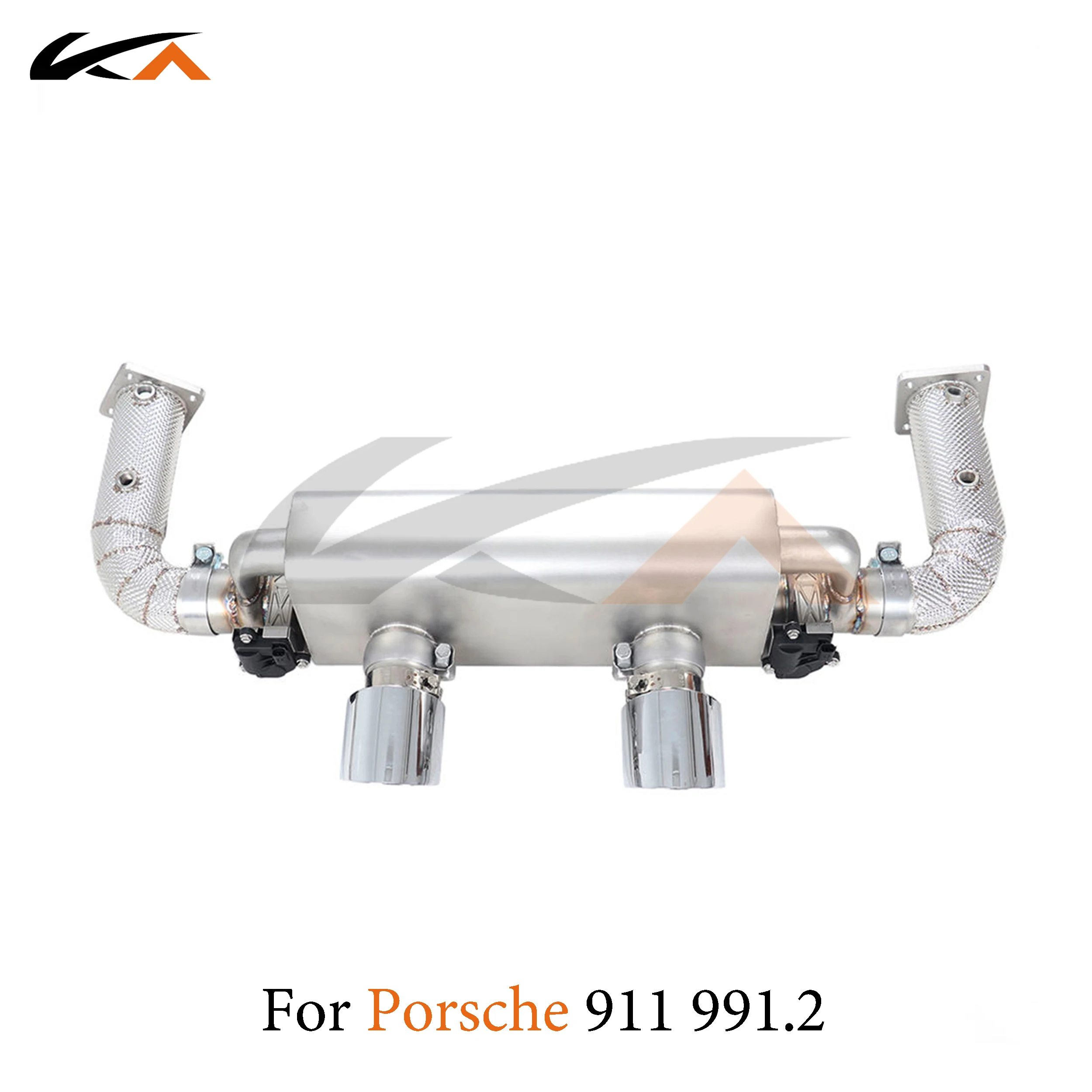 KA Tuning exhaust system stainless catback for Porsche 911 991.2 rear section performance part muffler valve full exhaust system