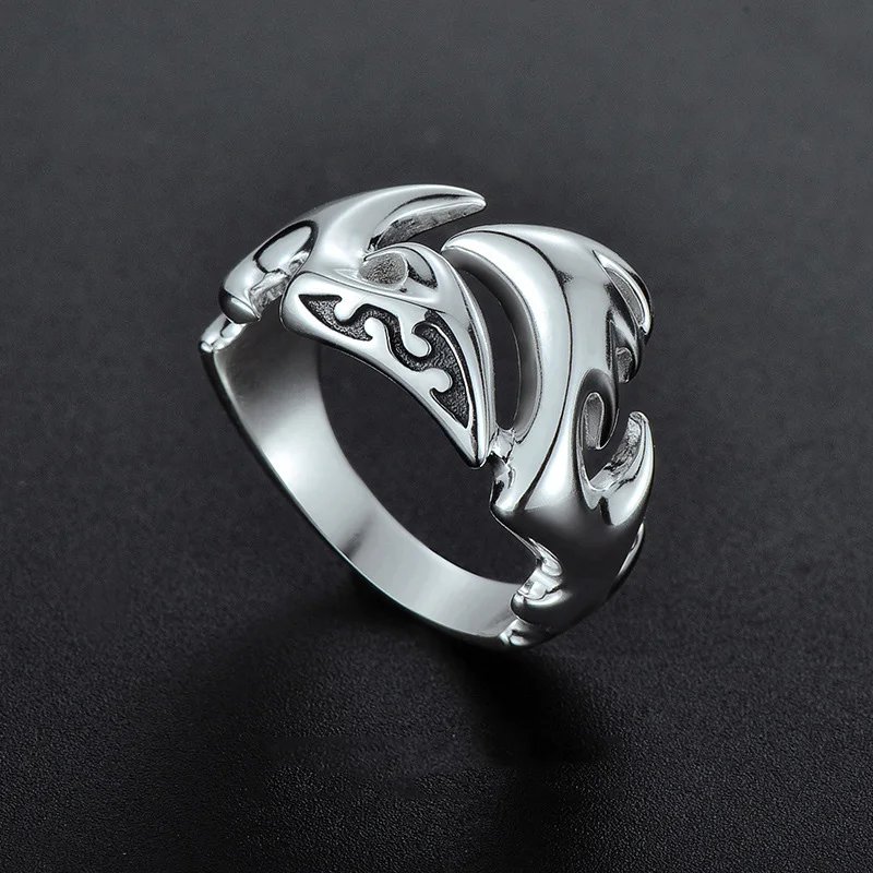 Anello da uomo con fiamma letteraria INS Anello da donna Personalizzato Retro Hip Hop Apertura Accessori moda Y2K Coppia Regalo di gioielli per feste