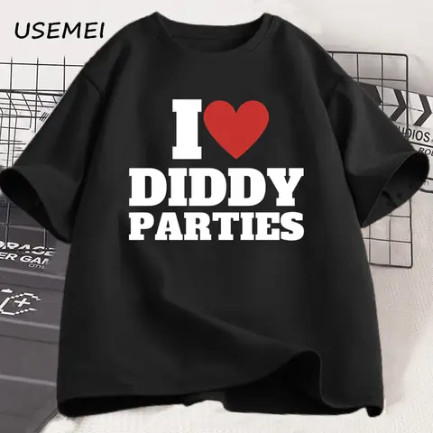 Diddy 파티 사랑 티셔츠 – 남녀 공용 재미있고 공격적이며 냉소적인 코튼 반팔 라운드넥 탑