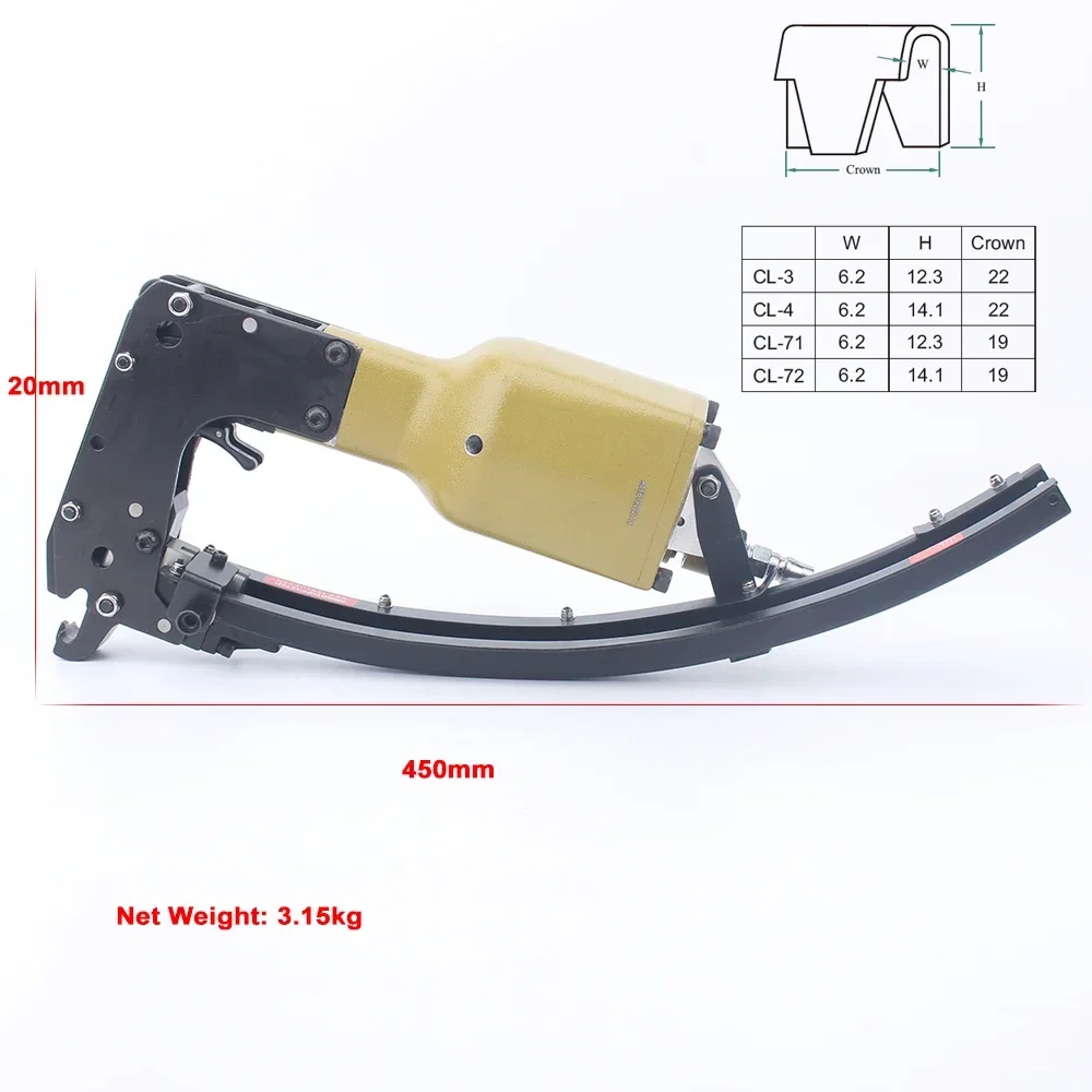 M66B Professional  Special Pneumatic Clip Air Tool for Fix the Spring of Mattress/Sofa Clip Nailer
