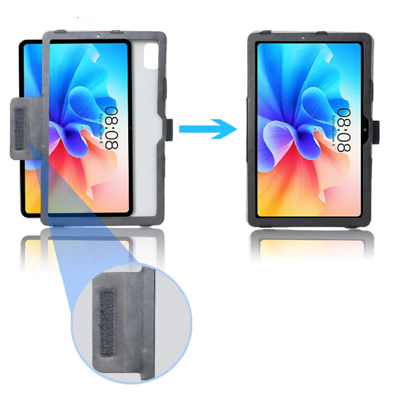 Free Screen Film Detachable Cover For TCL TABMAX 10.4 Case 9296Q 10.36" Tablet PC Multi-folding Stand Funda with Hand Strap