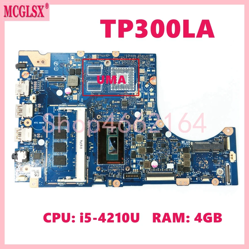 TP300LA with i3 i5 i7 CPU 4G-RAM UMA/GT820M GT920M Mainboard For ASUS TP300LA Q302LA TP300LD TP300LDB TP300LJ Laptop Motherboard