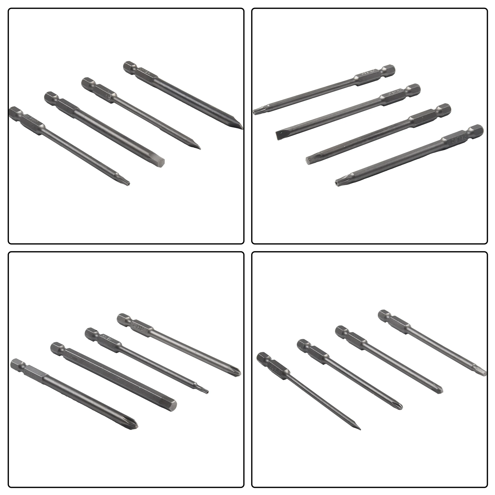 

Tool Screwdriver Bits 16 Pcs Alloy Steel Drill For Air Tools Kit Magnetic Torx Hex Slotted Cross Head Brand New