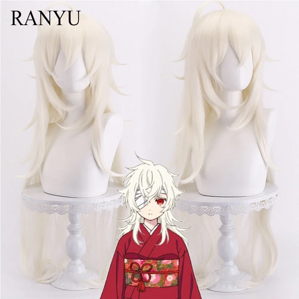 

Synthetic Women Wigs Long Straight White Anime Cosplay Heat Resistant Hair Heat Resistant Wig For Party