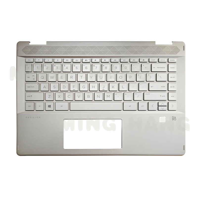 l   Palmrest Non-Backlit Keyboard Silver   for HP Pavilion X360 14-DH 14M-DH L53785-001