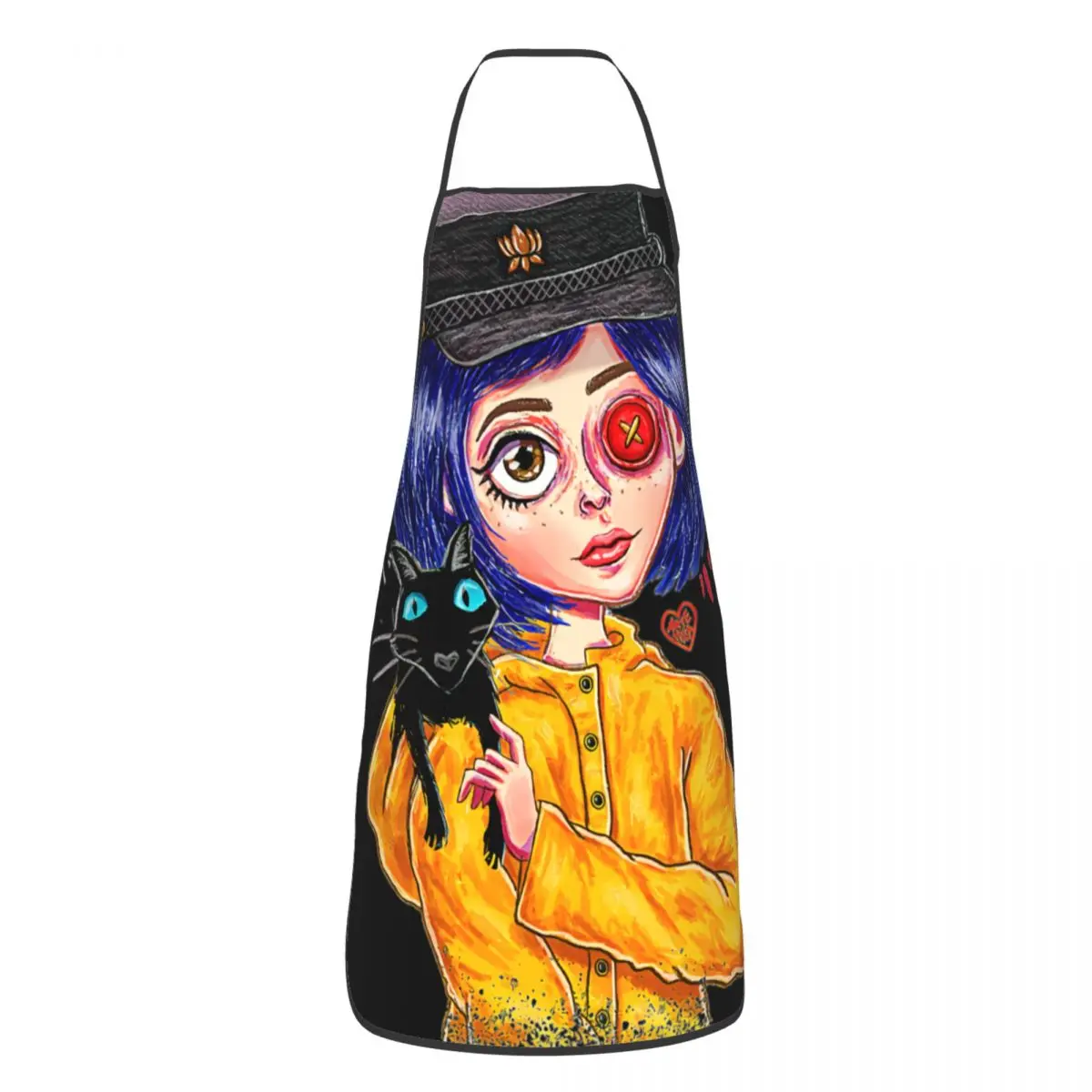 

Пользовательские унисекс Хэллоуин фильм ужасов кораллина кухня шеф-повар кулинария выпечка фартук для женщин и мужчин Tablier кухня для садоводства