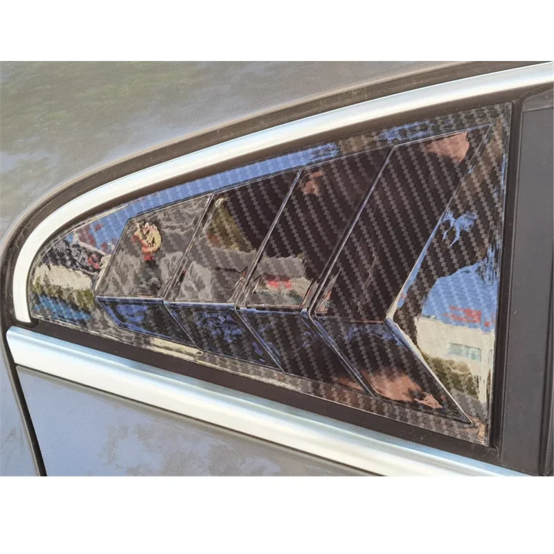 

Fit For Volkswagen VW CC 2010-2018 Car Rear Louver Window Side Shutter Cover Trim Sticker Vent Scoop ABS Carbon Fiber